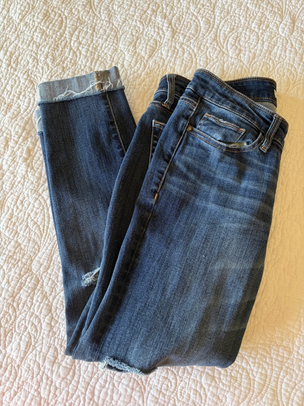 Daytrip Dark Blue Cropped Ankle Jeans